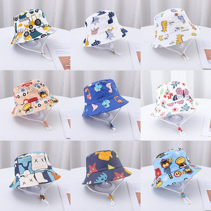 Summer Outdoor Cartoon Print Children's Fisherman Hat