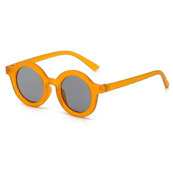 Children's Retro round frame sunglasses prevent blue light and ultraviolet rays