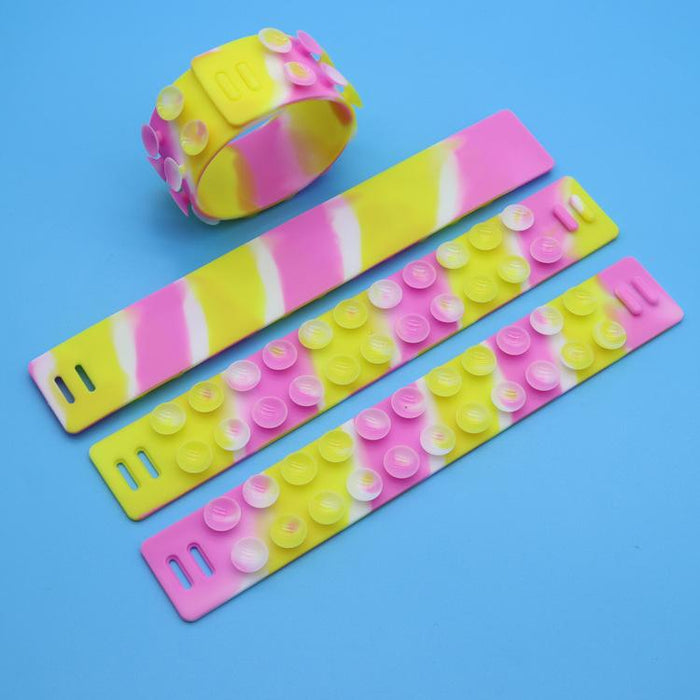Silicone Decompression Suction Cup Toy with Ruler
