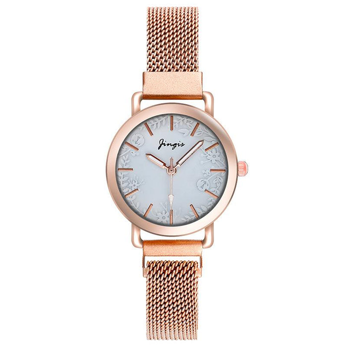 New Stainless Steel Women Wristwatch Quartz Fashion Casual Clock LLZ20811