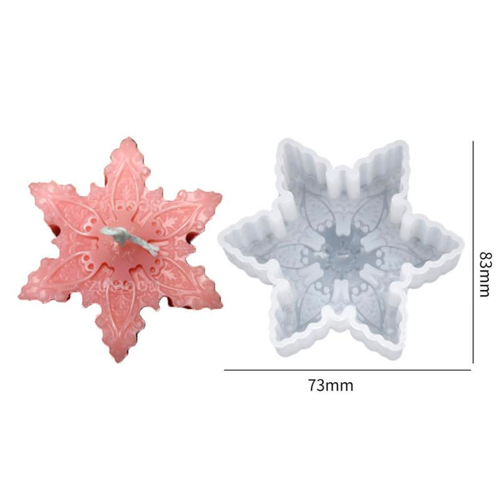 Christmas Snowflake Handmade Soap Epoxy Candle Mold