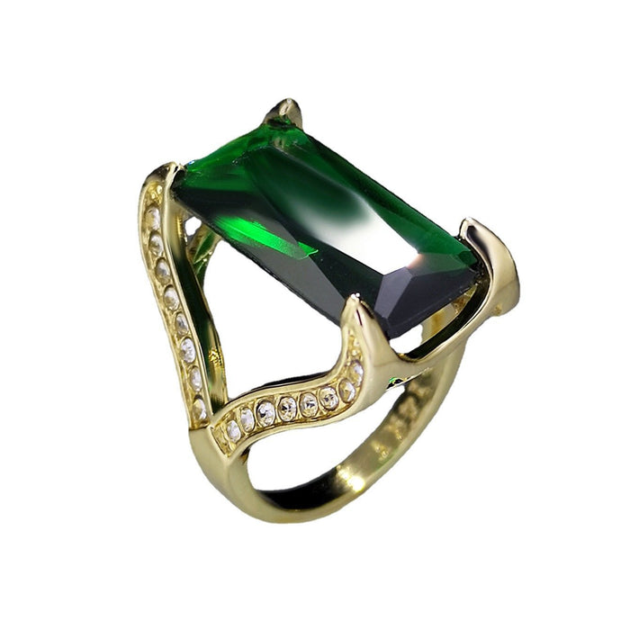 Creative Simple Fashion Grandmother Green Haoshi Ring