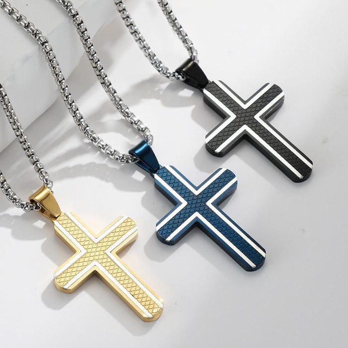 Fashion Stainless Steel Cross Men's Necklace