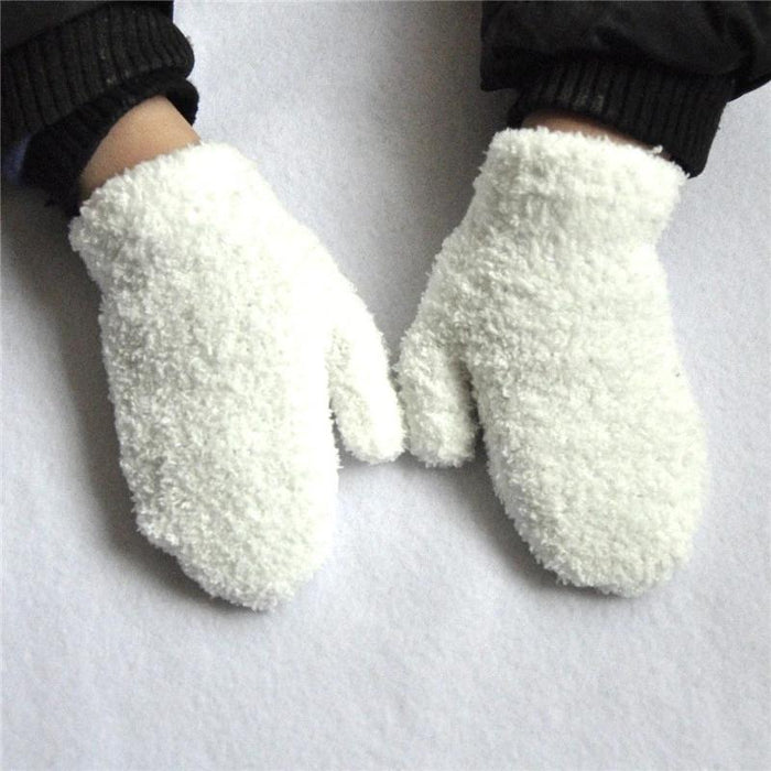 Warm Plush Thick Warm Baby Gloves
