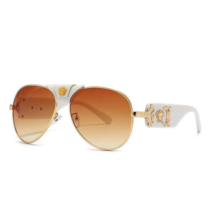 Retro men's and women's Metal Sunglasses