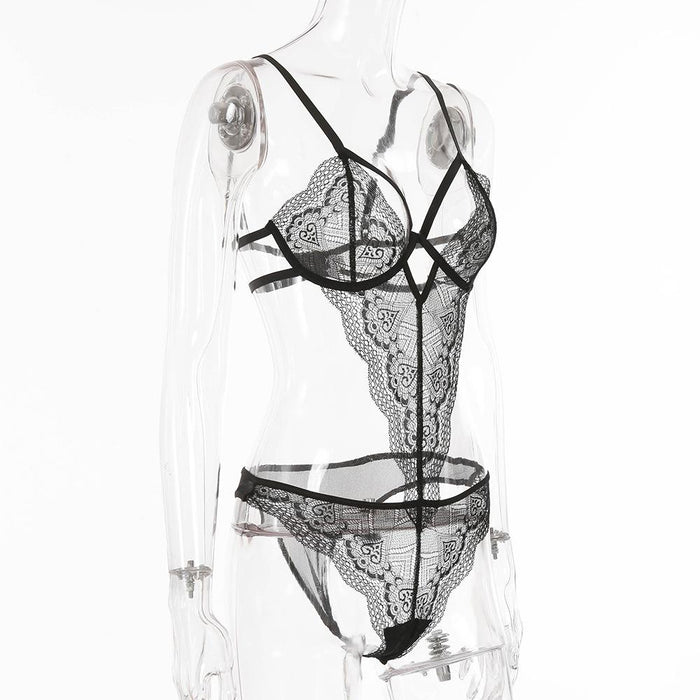 Sexy Women Lingerie Lace Backless Bodysuit