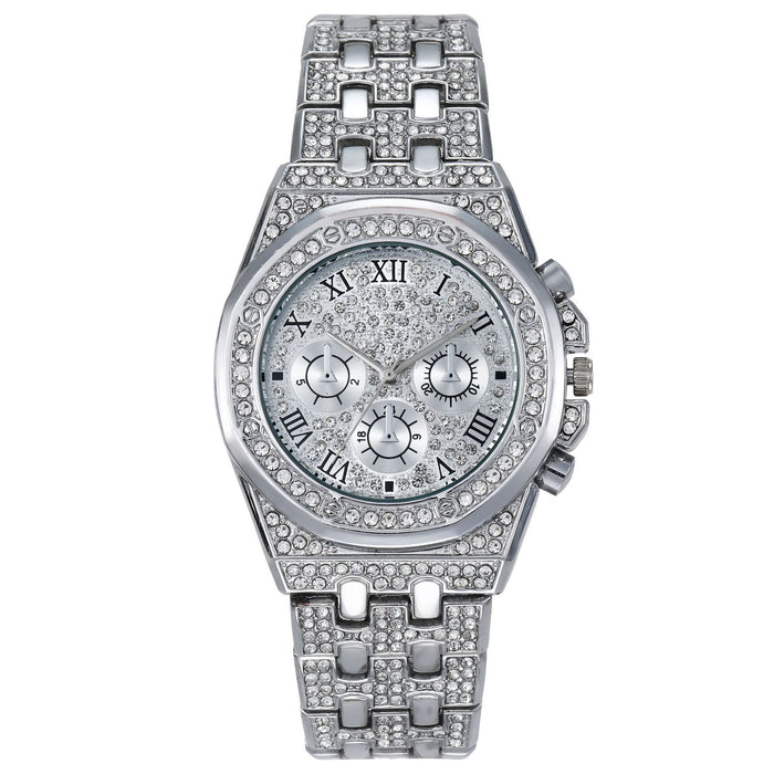 Women Watch Rhinestone Steel Quartz Fashion Wristwatch LLZ13871