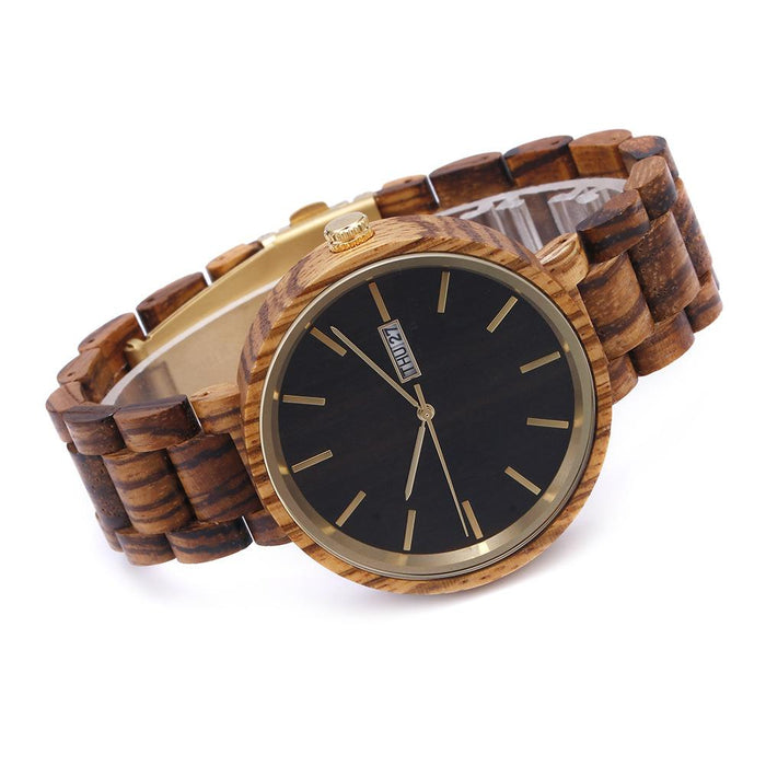 New Calendar Wooden Watch Men's Sports Watch Outdoor