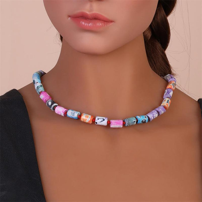 DIY Handmade Beaded Natural Agate Necklace