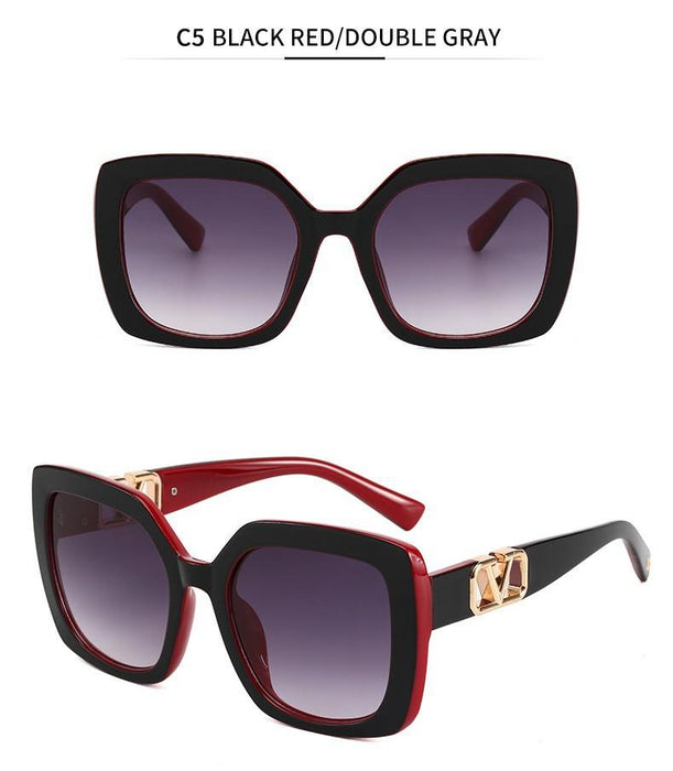 Box fashion sunglasses large frame sunglasses