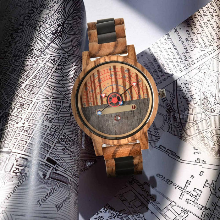 New Leisure Personality Trend Black Technology Concept Wooden Watch