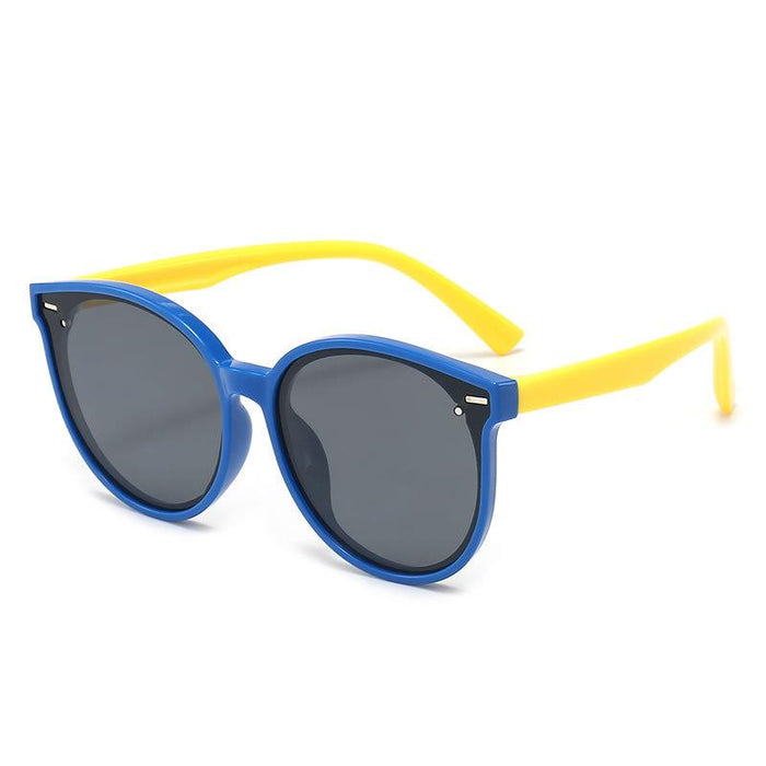 Children's Silicone Polarized Sunglasses round large frame