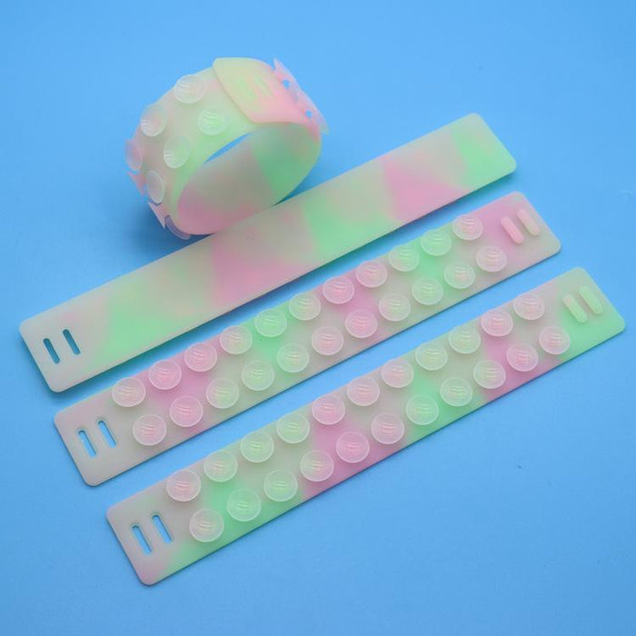 Silicone Decompression Suction Cup Toy with Ruler