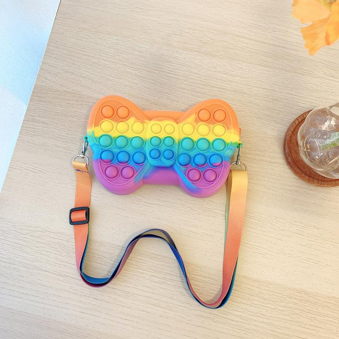 Bow Decompression Color Bag Children's Messenger Bag