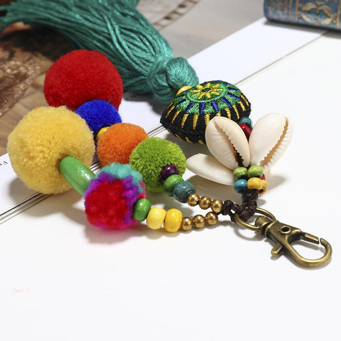 Bohemian National Romantic Su Pendant Bag Car Keychains Pendant