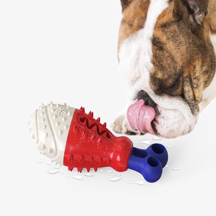 Dog Toy Chewing Teeth Interactive Missing Feeding Toothbrush