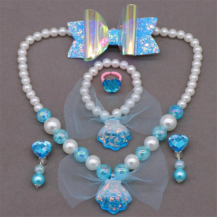 New Children's Necklace Set Ocean Series Imitation Shell Jewelry