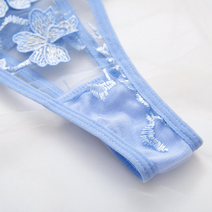 Sexy Flower Embroidered Lingerie Set Women Underwear