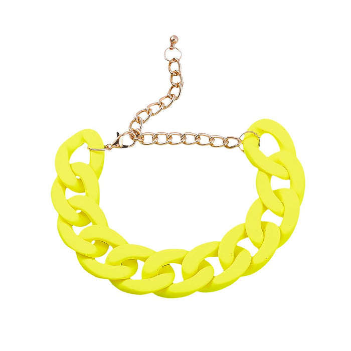 Women‘s Fashion Solid Color Hard Rubber Bracelet