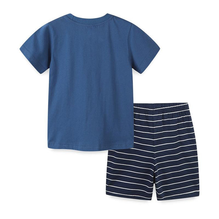 Children's suit short sleeved T-shirt two piece set