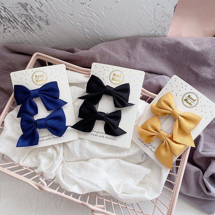 Cloth Bow Children's Side Clip