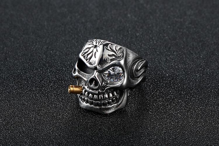 Domineering Skull Stainless Steel Ring
