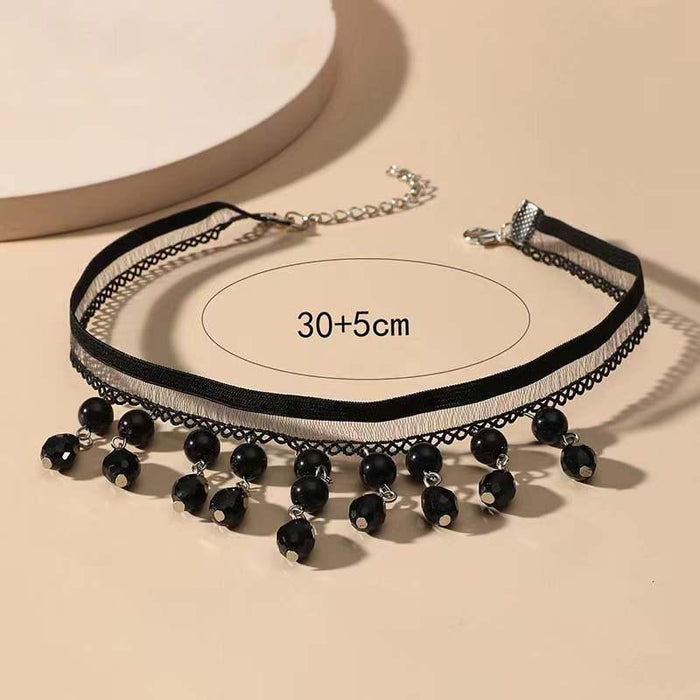 New Elegant Black Tie Dress Accessory Necklace