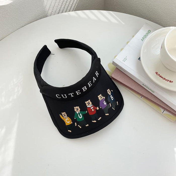 Summer Cute Cat Ears Children‘s Wide Brim Sun Hat