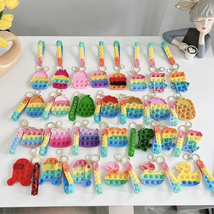 Silicone Waterproof Fruit Decompression Toy Pendant Ornament