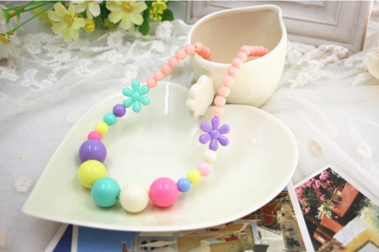 Children's Necklace Colorful Princess Acrylic Necklace