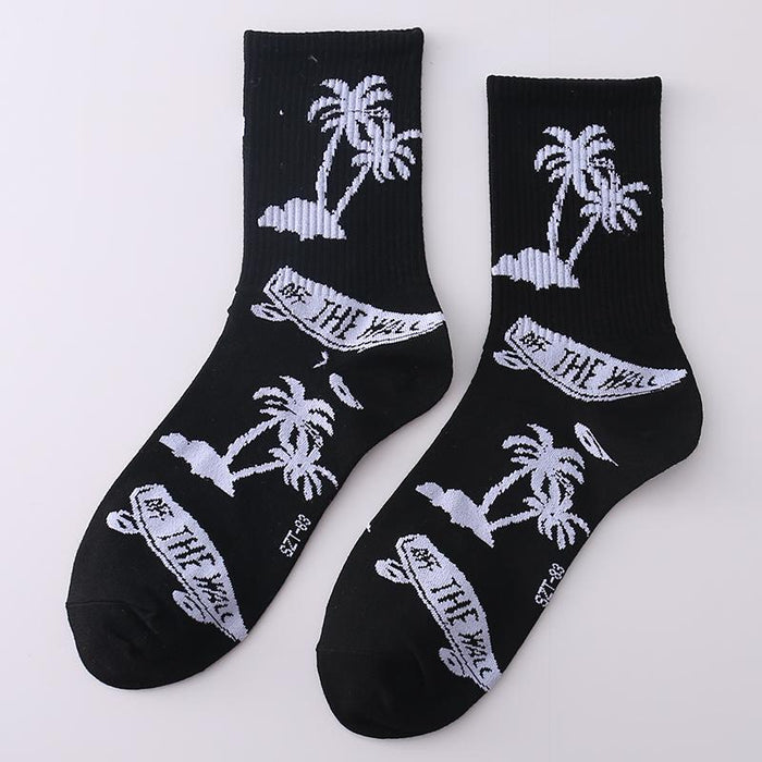 Funny Men Hip Hop Skeleton Socks