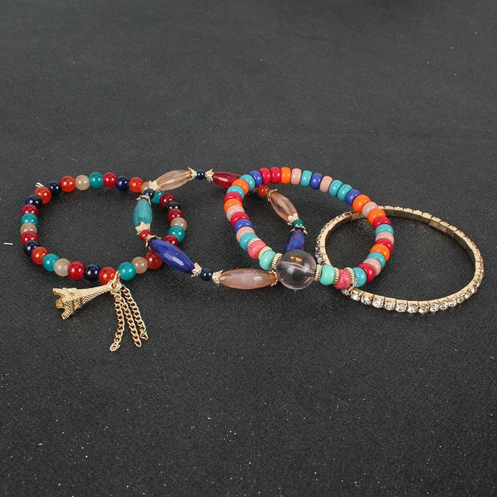 New Elastic Rope Multi-layer Bohemian Bracelet Accessories