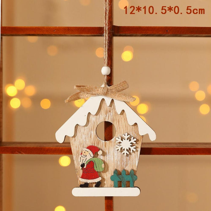 2022 Wooden Christmas Door Hanging Oranments