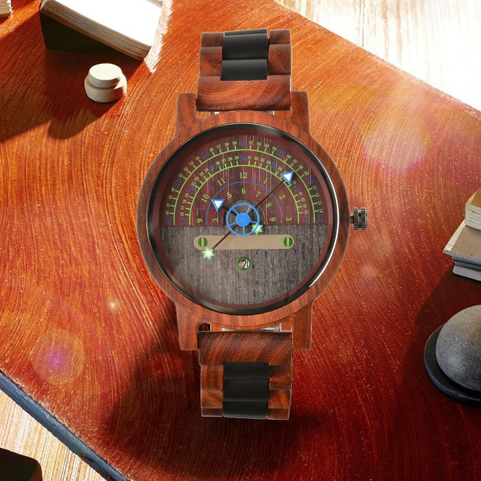New Leisure Personality Trend Black Technology Concept Wooden Watch