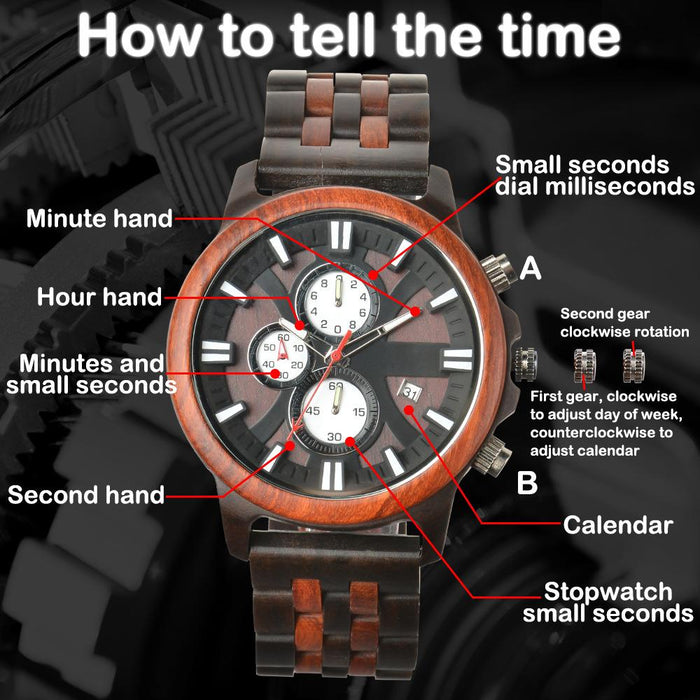 New Men's Business Multifunctional Luminous Large Dial Quartz Watch
