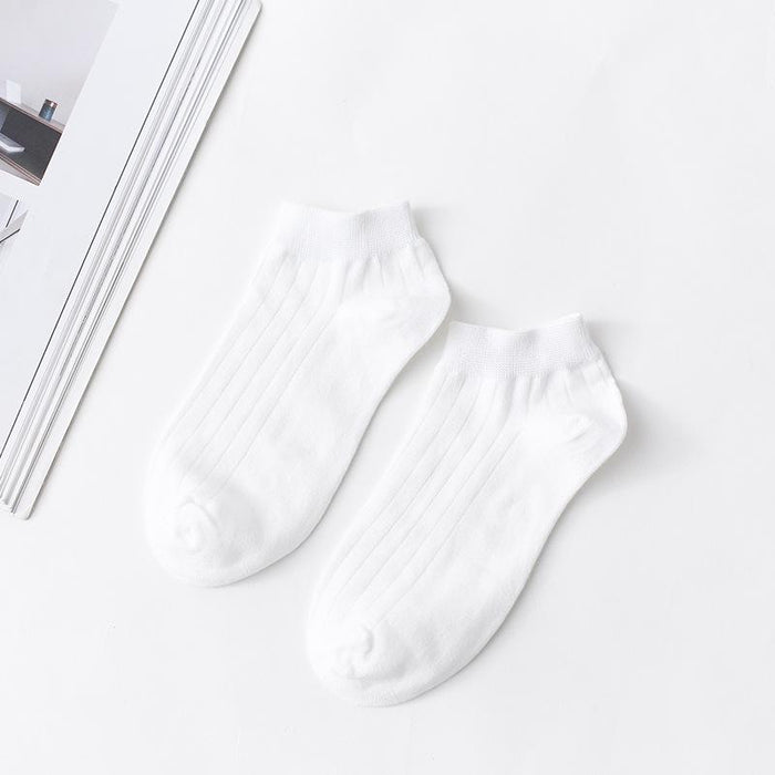 New Solid Color Boat Socks Short Low Cotton Socks