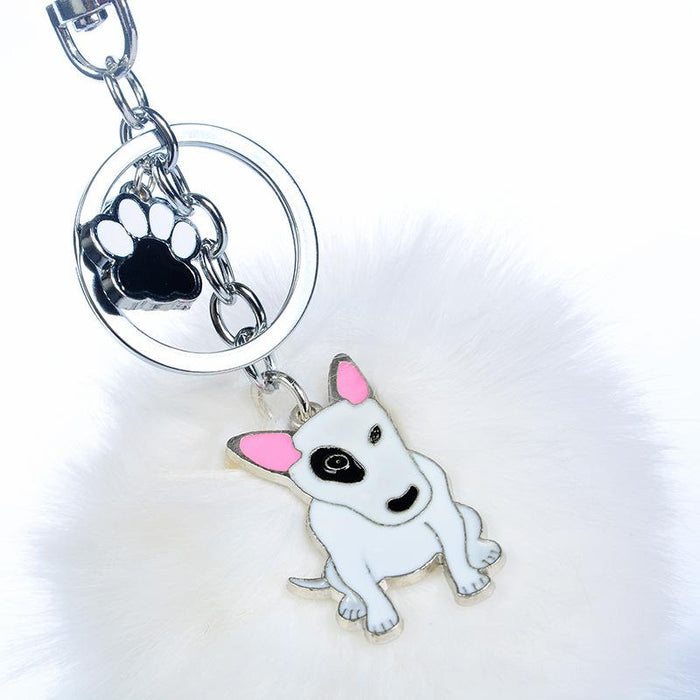 Small Dog Cat Dog Pet Metal Keychain