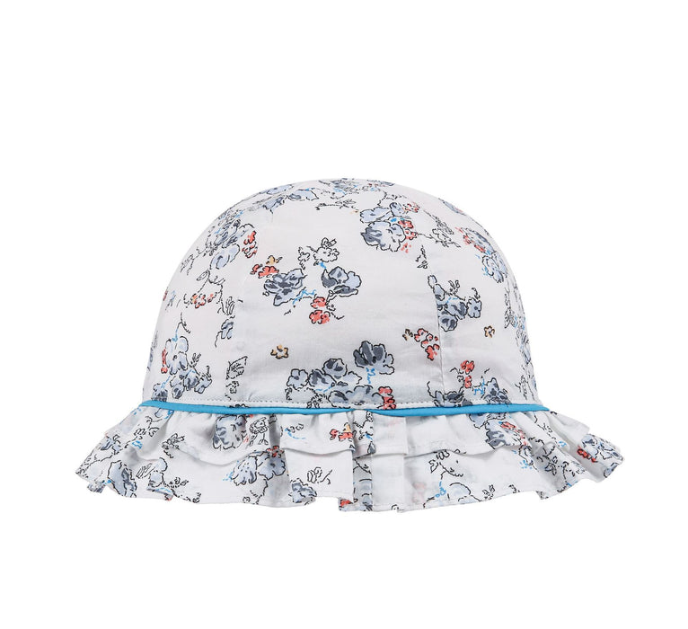 Pastoral Blue Floral Cold Proof Sunscreen Children's Fisherman Hat