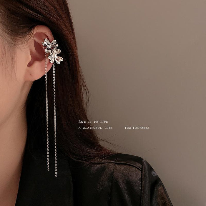 New Flower Tassel Long Temperament All-match Women's Earrings