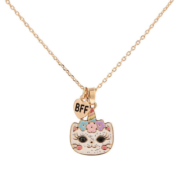 Children's Unicorn Cat Necklace Pendant Ring Set