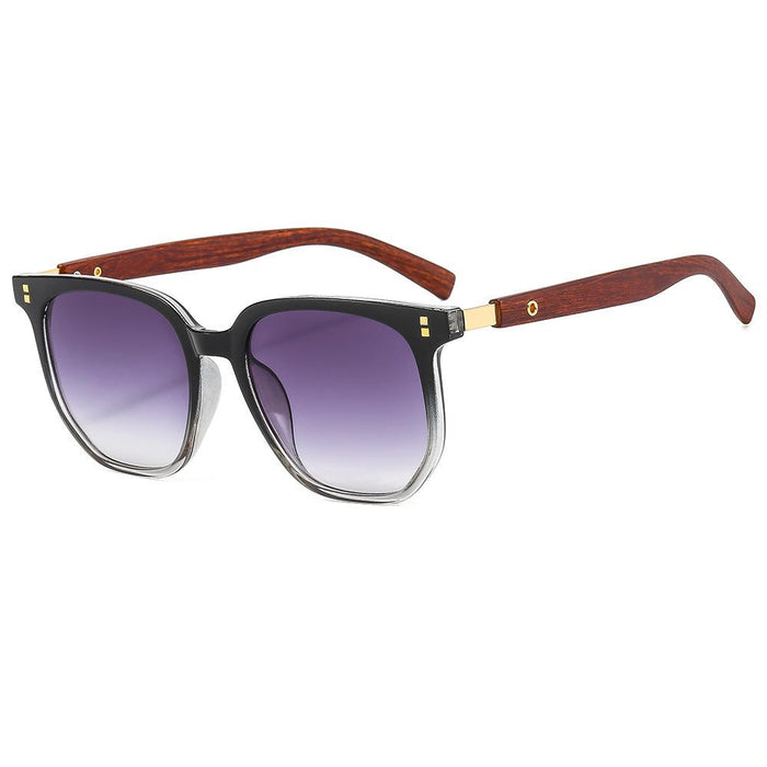Square meter nail wood grain light luxury Sunglasses