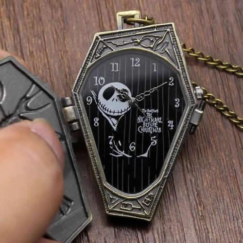 The Nightmare Before Christmas Pocket Watch Jack Skellington Skull