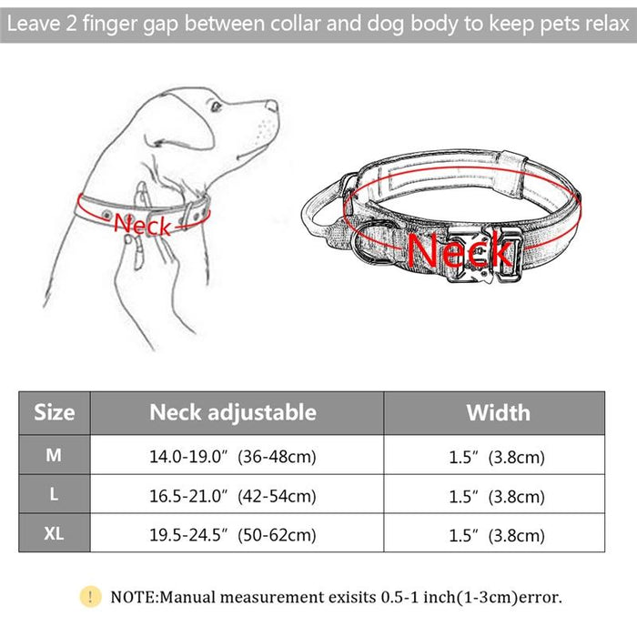 Military Tactical Dog Collar Large Dog Collar