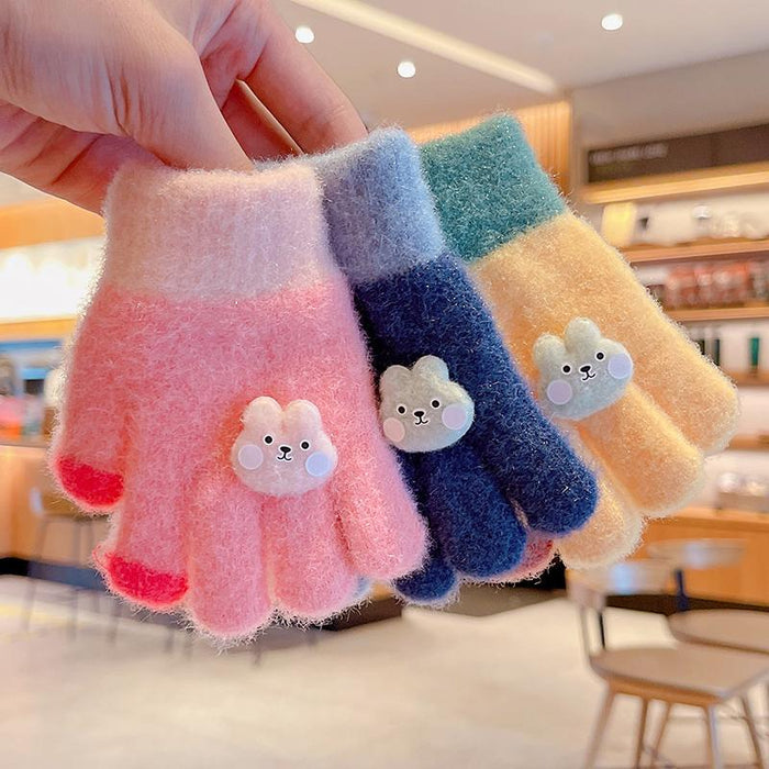 0-3 Years Old Winter Baby Cute Knitting Cartoon Gloves