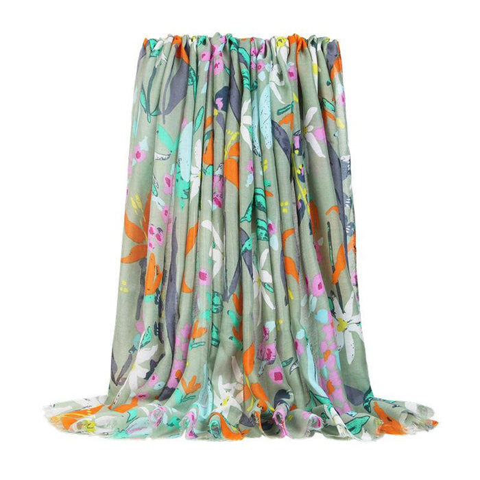 Women's Satin Printing Scarf Shawl