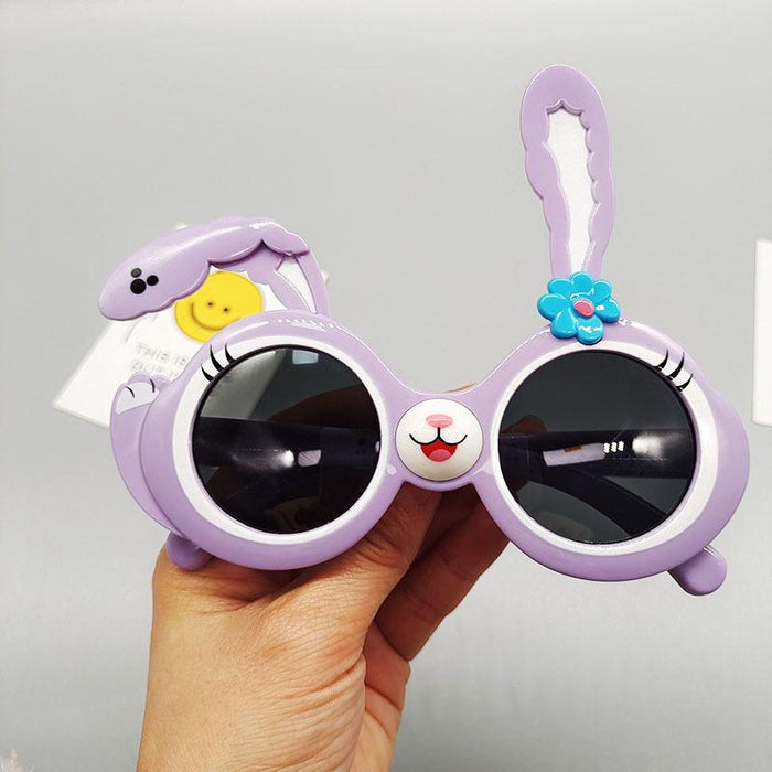 Cute Cartoon Ear Shape Children's Round Frame Sunglasses