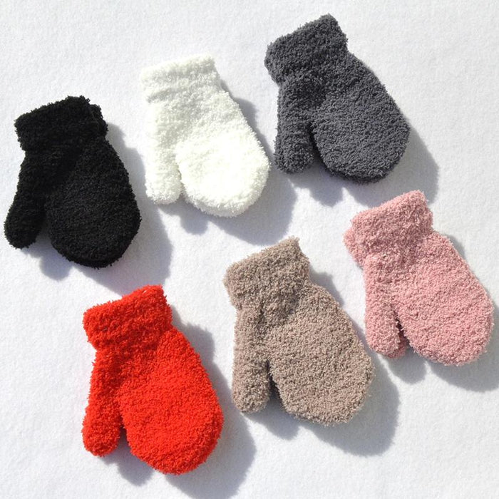 Warm Plush Thick Warm Baby Gloves