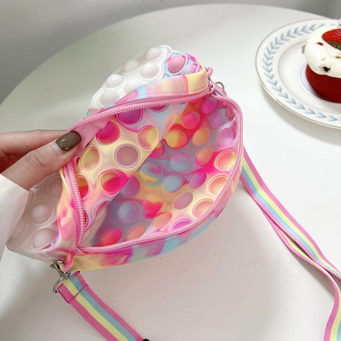 Mobile Coin Purse Silicone Rainbow Cloud Silicone Bag