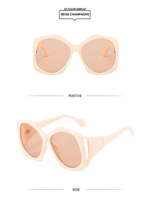 Large frame irregular Sunglasses
