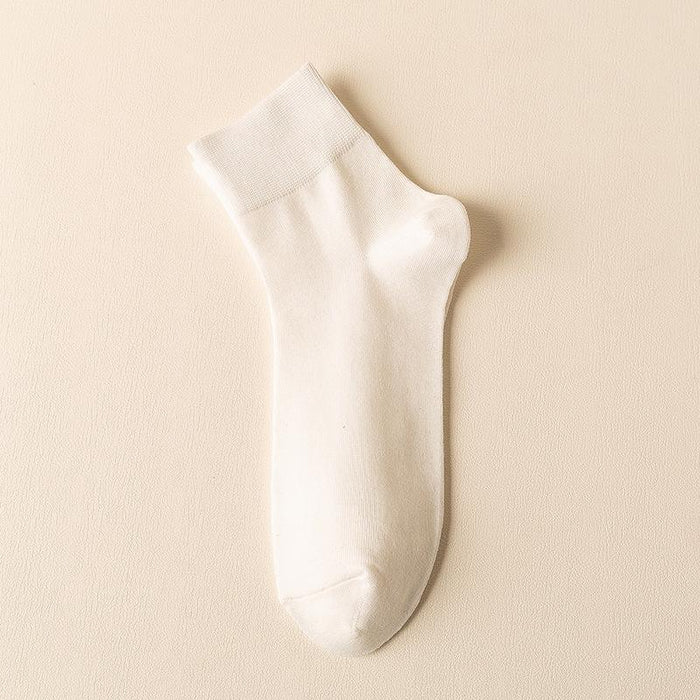 Spring and Summer New Cotton Socks Casual Solid Color Boat Socks